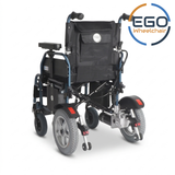 星之輪椅 EGO E12 PRO 2026 午夜藍 (Midnight)款 - 輕便可摺式電動輪椅， 左後方展示