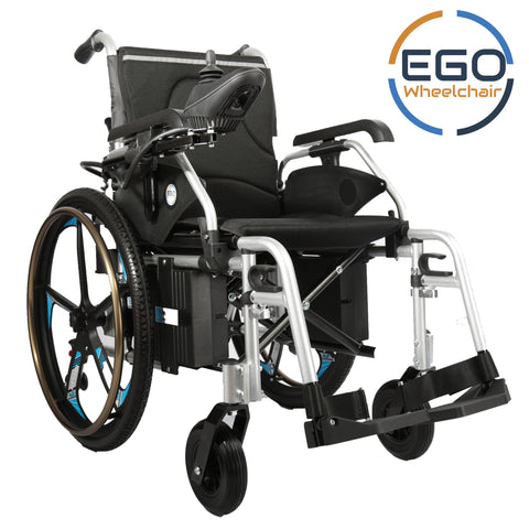 EGO E24 PRO 可摺式電動輪椅 (採用LG鋰電池，24寸實心大輪，手電兩用)